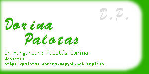 dorina palotas business card